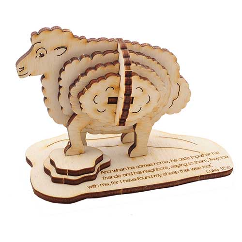 Wooden 3D Sheep
