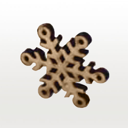 Wooden 3D Snow Flake Ornament